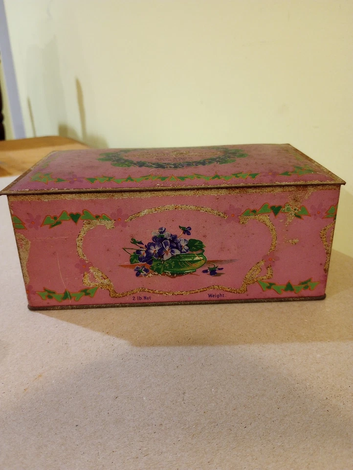 Vintage Shabby Chic 1920's Canco Tin Box - Image 3 of 4