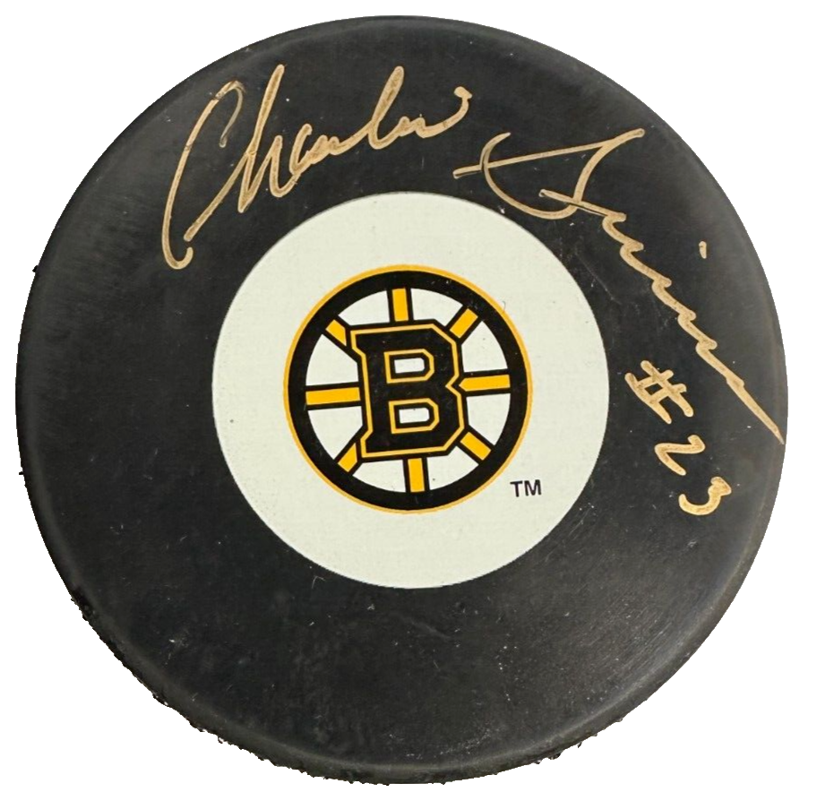 Charlie Simmer Autographed Signed Boston Bruins Hockey Puck NHL BAS 