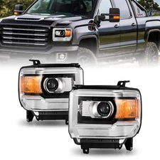 For 2014-2015 GMC Sierra 1500/15-19 2500 3500 Halogen Headlights Headlamp Pair