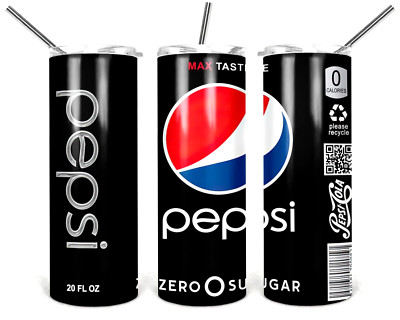 Pepsi Zero Sugar Multicolor 30 oz Insulated Tumbler With Box Lid Straw New