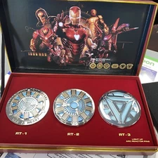 SalesOne Doctor Iron Man Arc Reactor Magnetic Replica Pin Set Collector