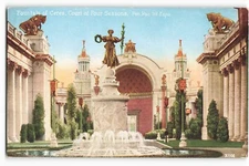 Postcard Fountain of Ceres. Court of Four Seasons, Pan Pac Int Expo VTG VPC01.
