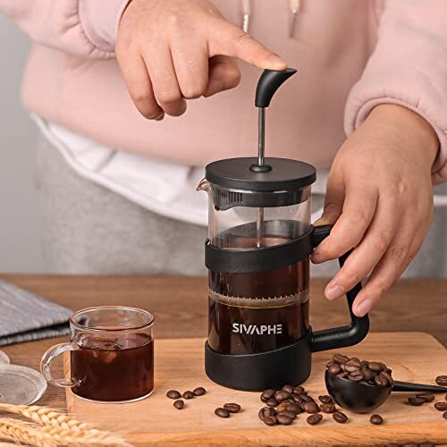 12oz French Press Coffee Maker Borosilicate Glass Coffee Pot Percolator