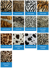 SUPER WEICHER TIERDRUCK VELBOA KUNSTFELL VELO...