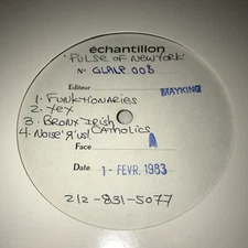TEST PRESSING Pulse of New York Vinyl 1983 Xex Private New Wave Industrial Punk