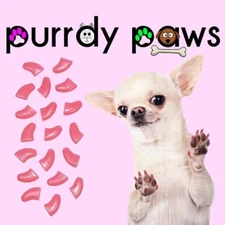 Soft Nail Caps For Dog Claws ( SOFT PINK ) * Purrdy Paws * 6 Sizes up to XXL
