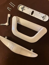 Milgard Sliding Door Handle set Classic Style D Handle Full Set White Color 