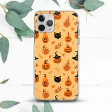 Halloween Pumpkin Cat Autumn Case For iPhone 7 8 X SE 11 12 13 14 15 Pro Max XR