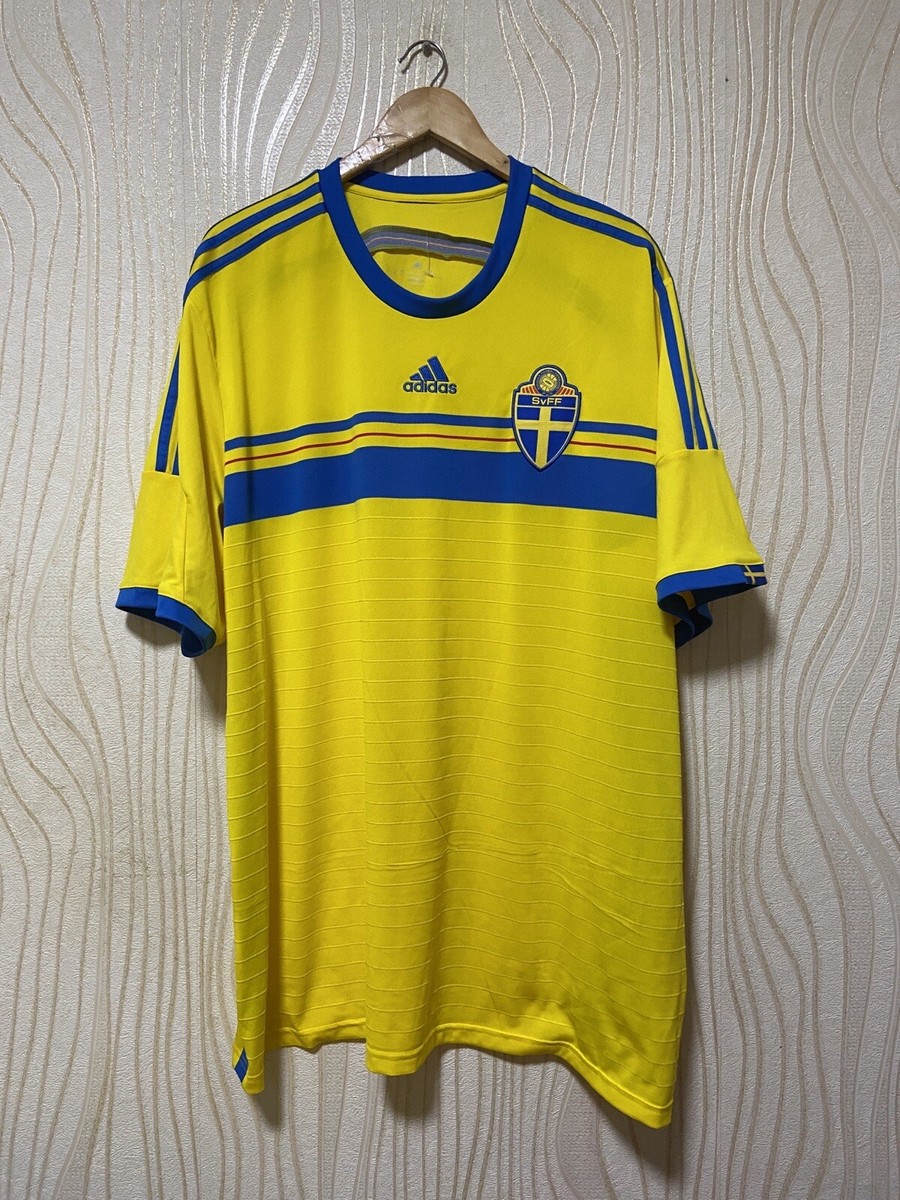 SWDEN 2014 2015 HOME FOOTBALL SHIRT SOCCER JERSEY ADIDAS G91580 sz