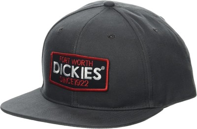 Dickies Men's Logo Patch Flat Bill Cap One Size, Grey 