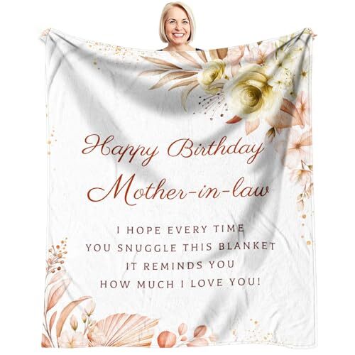 Mother in Law Birthday Gifts Throw Blankets 60" x 50", Birthday Gifts
