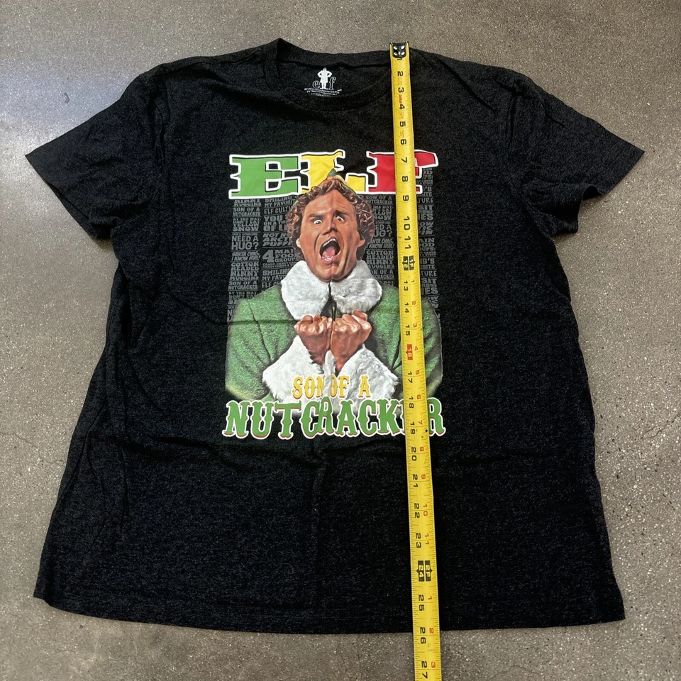 Elfo Hijo de un Cascanueces Navidad Camiseta Negro Talla L Foto 4 de 4