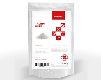 NUTRINAX 1000g - Taurin Pulver 100% rein - L-Taurin - vegan - ohne Zusatzstoffe 1kg NX