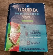 Liquid I.V. Hydration Multiplier Electrolyte Drink Watermelon (15 Sticks) ☆READ