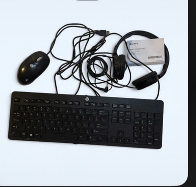 HP USB Keyboard & Mouse Bundle with Sony MDR-ZX110 Wired Headphones Tested