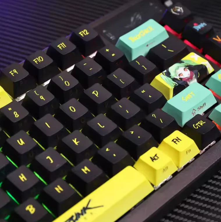 Juego de teclas Cyberpunk Edgerunners 124 PBT OEM Foto 4 de 4