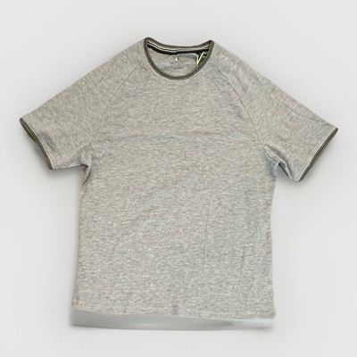 Larsson & Co Men s Melange Rib Solid T-Shirt, Gray, Size XL, New With Tags