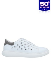 RRP€180 LIU JO Kids Sneakers UK3 EU36 US4 White Logo Rhinestones Flat