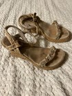 Wedge sandals straw, flowers and rhinestone straps size 8 — photo 2