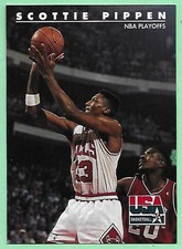 1991-92 Skybox NBA Playoffs Scottie Pippen #69 Chicago Bulls👍