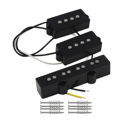 FLEOR Open Alnico 5 P Bass + JB Bass Bridge Pickup Set for 4-String PB JB Bass