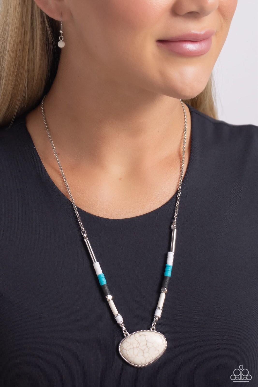 New Paparazzi Jewelry-Seize the Sahara Necklace-White