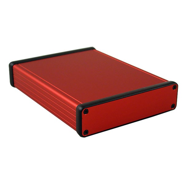 Hammond Extruded Aluminium Enclosure 160 x 125 x 30.5mm Red