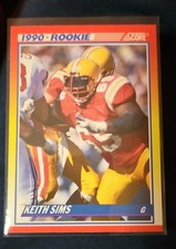 1990 Score - 1990 Rookie Keith Sims #648 (RC)