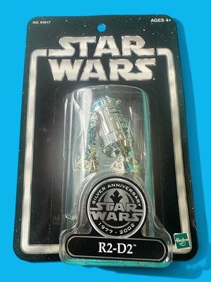 Hasbro Star Wars Silver Anniversary R2-D2 Action Figure Carded 2002