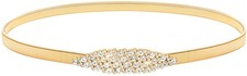 Women's Skinny Metal Waist Belt Elastic Thin Waist Belt for Dress Stretch Belt