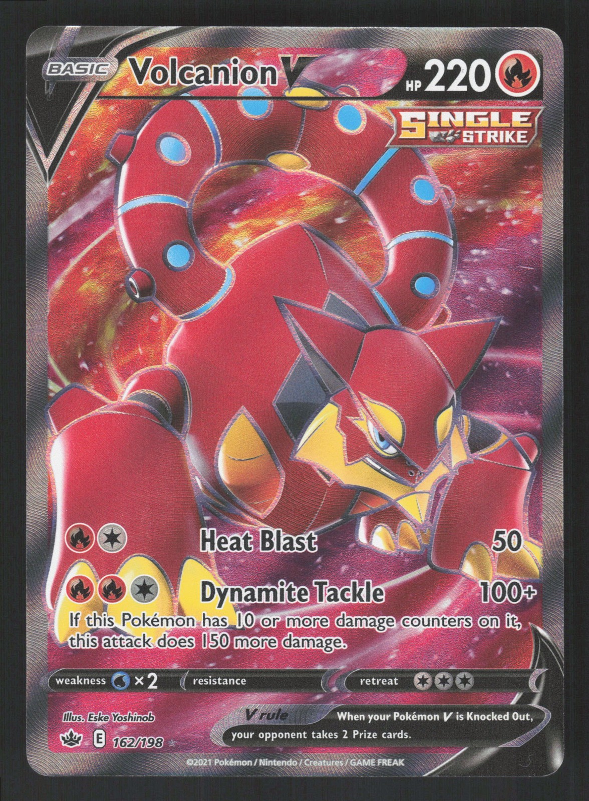 Volcanion V (Full Art) 162/198 Ultra Rare Pokemon SWSH06: Chilling Reign