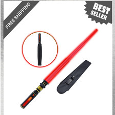 Kids Light Up Saber Set, Red LED Sword with FX Sound, Expandable from 18 to 32