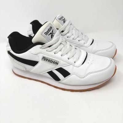 Reebok Royal Glide Womens 8.5 Sneakers White Black Gum Sole Low Top FFC0119598