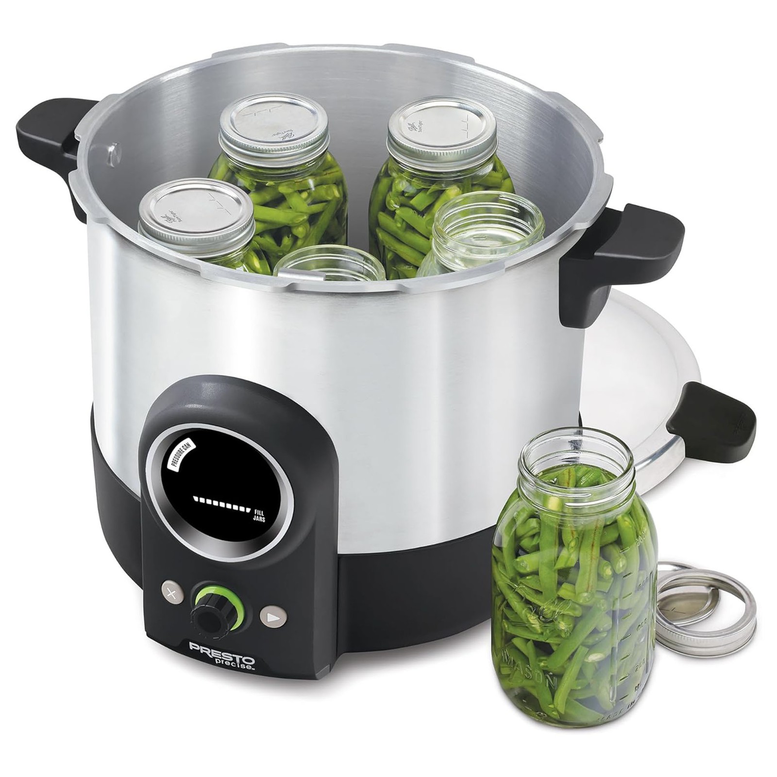 Presto 16 Quart Digital Pressure and Water Boiling Canner, LED Digital Display