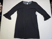 NWT Old Navy Womens Black Polka Dot Dress Size Medium