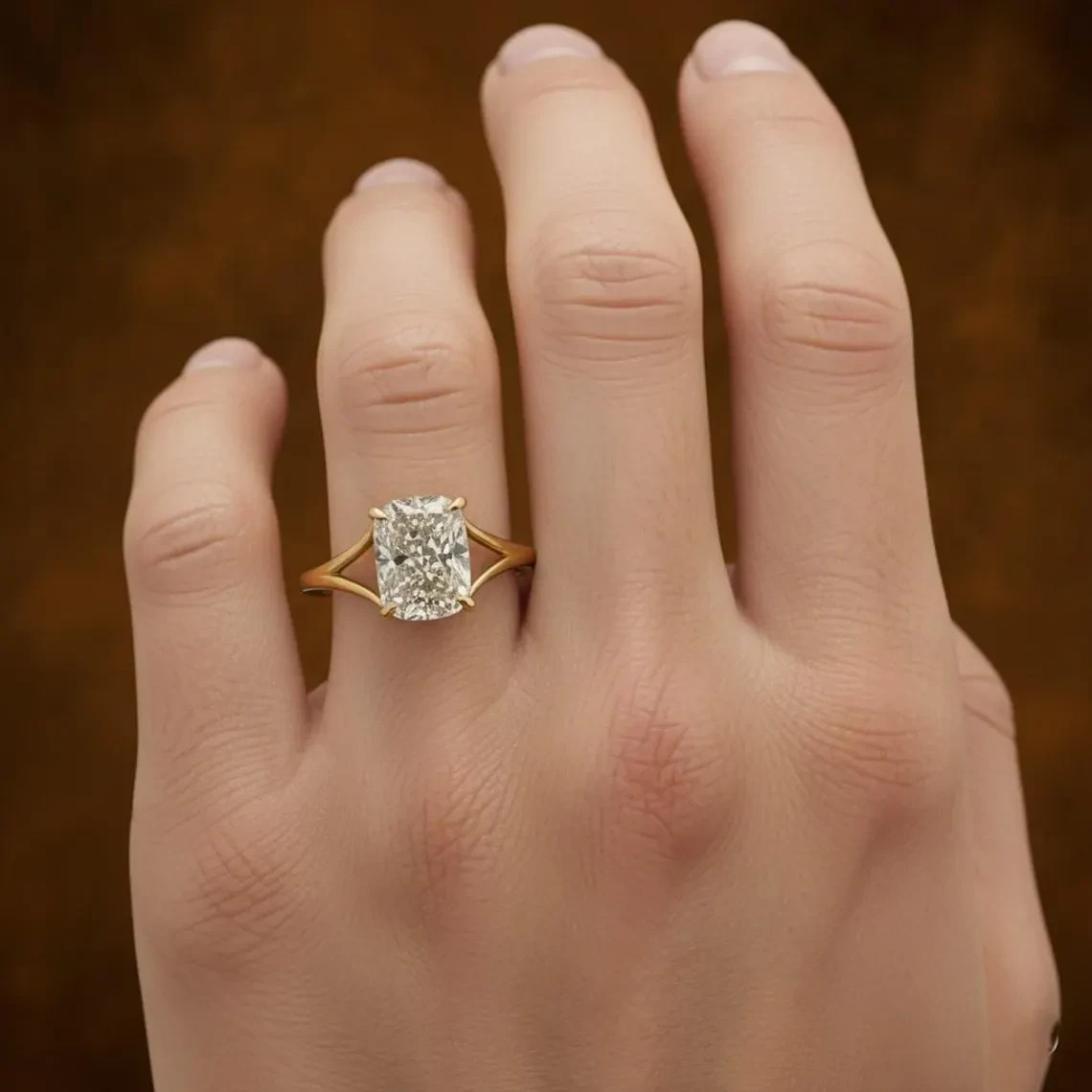 Custom Order! 3.00Ct Elongated Cushion Cut Lab Grown Diamond Ring 14k White Gold