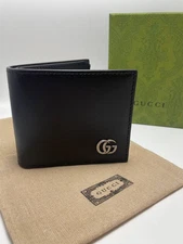 GG  BlackGUCCl Leather Mens Wallet