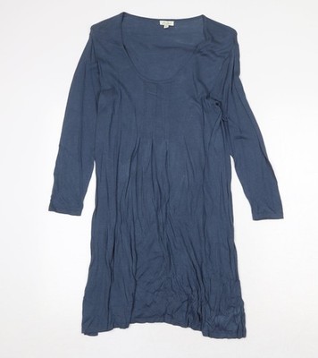 Adini Damen Pullover blau Bambus A-Linie Größe XS Rundhalsausschnitt