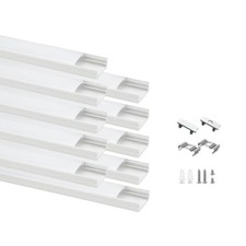 10Pack 6.6Ft/2M White LED Aluminum Channel,LED Strip Light Diffuser Aluminum ...