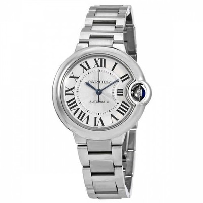 New Cartier Ballon Bleu  Stainless Steel Automatic 33 mm Silver Watch wsbb0044