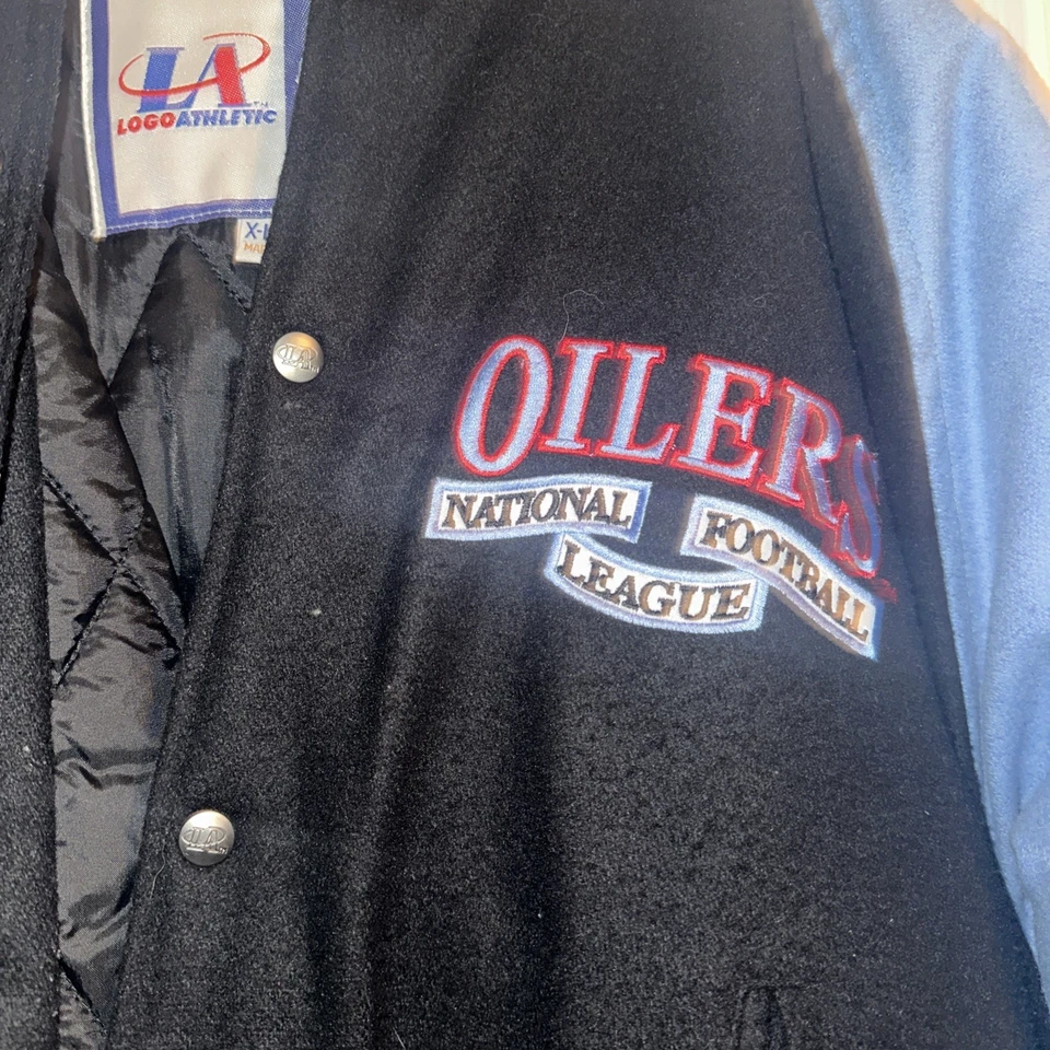 Chaqueta NFL Houston Oilers XL Pro Line Auténtica De Colección-RARA Foto 2 de 3