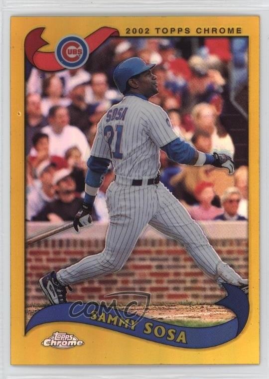 2002 Topps Chrome Gold Refractor Sammy Sosa #250 6m1