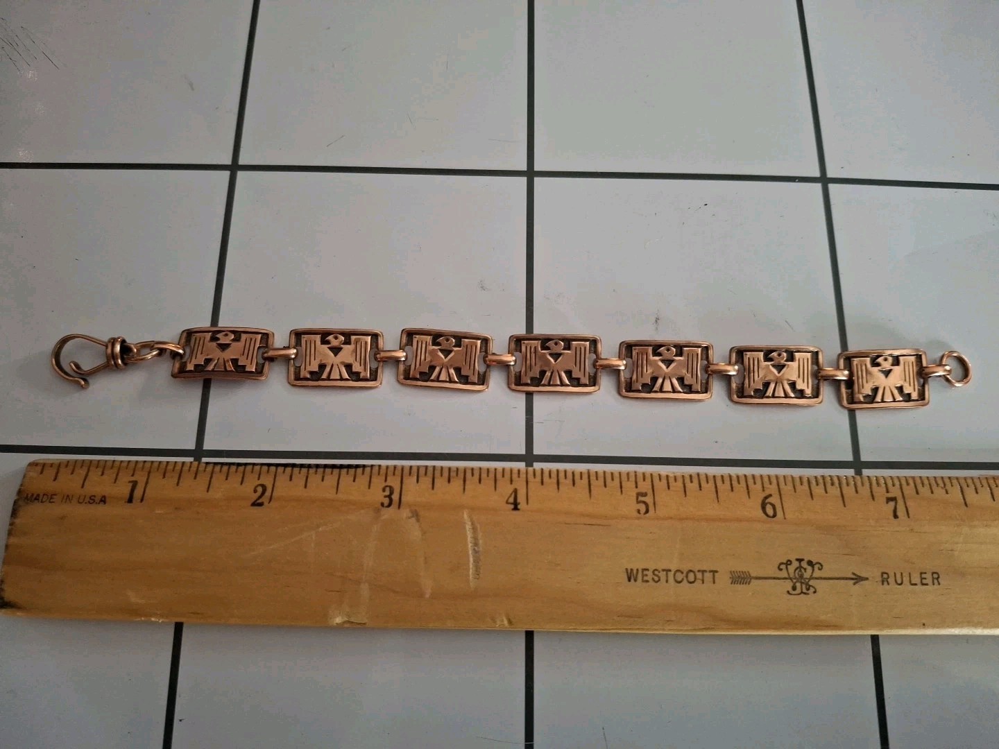 Handmade Native American Eagle Design Solid Coppe… - image 1