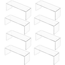 Aminigram 8 Pack Large Acrylic Risers Display Stands, Perfume Organizer Stand, C