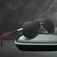 Aluminium Hd Sonnenbrille Herren Polarisiert Fahren UV400 Schutz Pilotenbrille