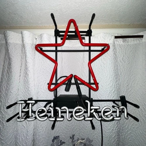 Vintage 2000s Heineken Neon Sign Free Standing Or Wall Hang Y2K Retro