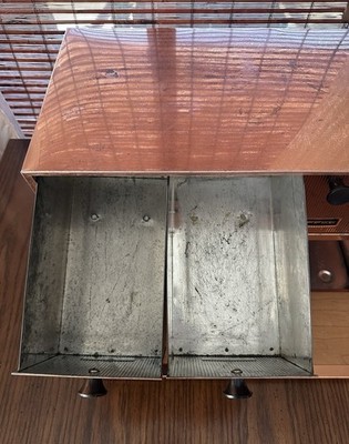 Vintage 1950's Krestline Speco Bread Box Copper MCM Wall Canisters