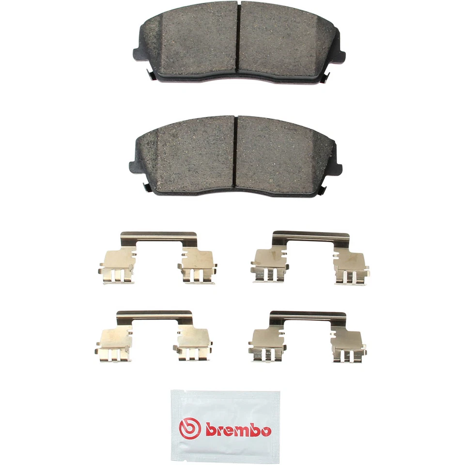 Rotores de freno de disco delanteros y traseros Brembo pastillas de freno de cerámica para Dodge Challenger Foto 3 de 4
