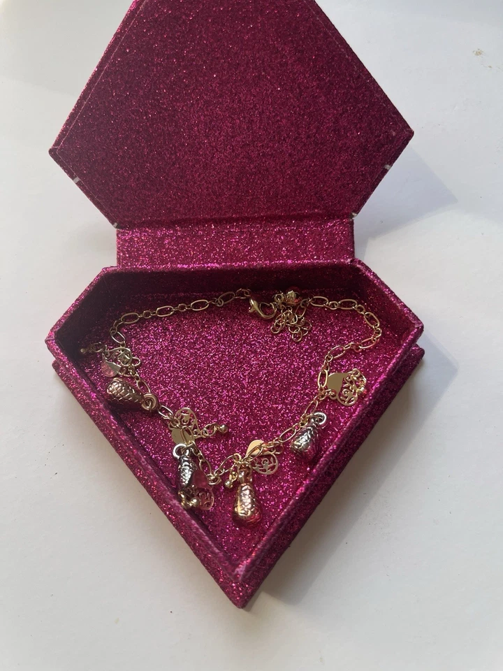 Moda Cadena Dorada Tobillera Pie Mujer 10.5” Foto 2 de 4