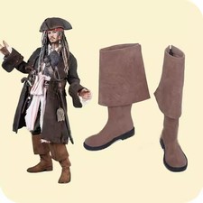 Pirates Of The Caribbean Jack Sparrow Shoes Cosplay Man Boots Party Props